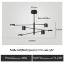 GobekUsa Modern Black Chandelier: Nordic Style Home Lighting