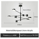 GobekUsa Modern Black Chandelier: Nordic Style Home Lighting