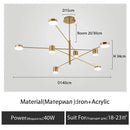 GobekUsa Modern Black Chandelier: Nordic Style Home Lighting