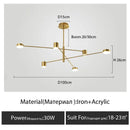 GobekUsa Modern Black Chandelier: Nordic Style Home Lighting