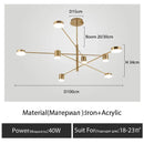 GobekUsa Modern Black Chandelier: Nordic Style Home Lighting