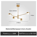 GobekUsa Modern Black Chandelier: Nordic Style Home Lighting