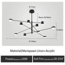 GobekUsa Modern Black Chandelier: Nordic Style Home Lighting