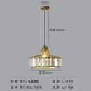 GobekUsa Modern Black Crystal LED Pendant Chandelier