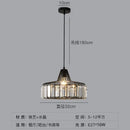 GobekUsa Modern Black Crystal LED Pendant Chandelier