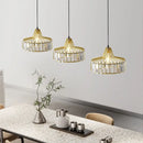 GobekUsa Modern Black Crystal LED Pendant Chandelier