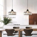 GobekUsa Modern Black Crystal LED Pendant Chandelier