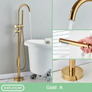 GobekUsa Modern Black Floor Mounted Tub Faucet