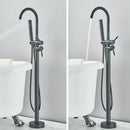 GobekUsa Modern Black Floor Mounted Tub Faucet