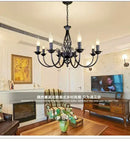GobekUsa Modern Black Iron Chandelier for Living Room