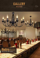 GobekUsa Modern Black Iron Chandelier for Living Room