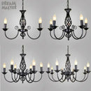 GobekUsa Modern Black Iron Chandelier for Living Room