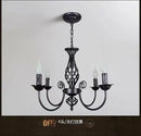 GobekUsa Modern Black Iron Chandelier for Living Room