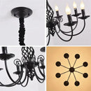 GobekUsa Modern Black Iron Chandelier for Living Room