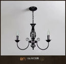 GobekUsa Modern Black Iron Chandelier for Living Room