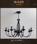 GobekUsa Modern Black Iron Chandelier for Living Room
