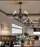 GobekUsa Modern Black Iron Chandelier for Living Room
