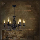 GobekUsa Modern Black Iron Chandelier for Living Room