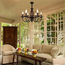 GobekUsa Modern Black Iron Chandelier for Living Room