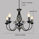 GobekUsa Modern Black Iron Chandelier for Living Room