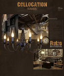 GobekUsa Modern Black Iron Chandelier for Living Room