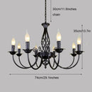 GobekUsa Modern Black Iron Chandelier for Living Room