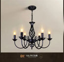 GobekUsa Modern Black Iron Chandelier for Living Room