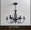 GobekUsa Modern Black Iron Chandelier for Living Room