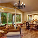 GobekUsa Modern Black Iron Chandelier for Living Room