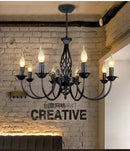 GobekUsa Modern Black Iron Chandelier for Living Room