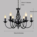 GobekUsa Modern Black Iron Chandelier for Living Room