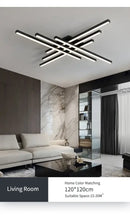 GobekUsa Modern Black LED Chandelier Lights for Bedroom and Living Room