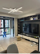 GobekUsa Modern Black LED Chandelier Lights for Bedroom and Living Room