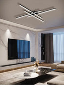 GobekUsa Modern Black LED Chandelier Lights for Bedroom and Living Room