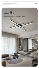 GobekUsa Modern Black LED Chandelier Lights for Bedroom and Living Room