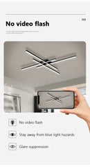 GobekUsa Modern Black LED Chandelier Lights for Bedroom and Living Room