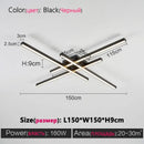 GobekUsa Modern Black LED Chandelier Lights for Bedroom and Living Room