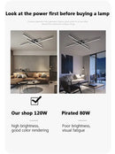 GobekUsa Modern Black LED Chandelier Lights for Bedroom and Living Room