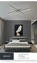GobekUsa Modern Black LED Chandelier Lights for Bedroom and Living Room