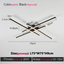 GobekUsa Modern Black LED Chandelier Lights for Bedroom and Living Room