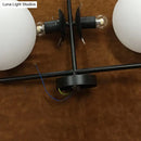 GobekUsa Modern Black Opal Glass Spherical Wall Light Fixture for Living Room