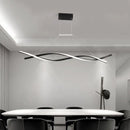 GobekUsa Modern Black Twist LED Pendant Light with Aluminum Chandelier Design - Perfect for Restaurants