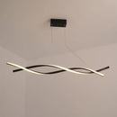 GobekUsa Modern Black Twist LED Pendant Light with Aluminum Chandelier Design - Perfect for Restaurants