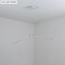 GobekUsa Modern Black/White Arched Pendant Light with Acrylic LED and Warm/White Glow