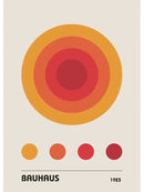 Modern bauhaus canvas print living room abstract geometric poster by Decorbites