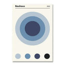Modern bauhaus canvas print living room abstract geometric poster by Decorbites