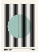 Minimalist teal & gray geometric canvas print living room home decor by Decorbites