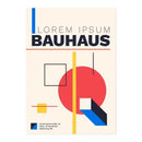 Bauhaus geometric vintage canvas print living room wall art by Decorbites