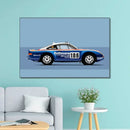 Modern cartoon racing car canvas set bedroom wall art by Decorbites
