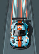 Modern cartoon racing car canvas set bedroom wall art by Decorbites